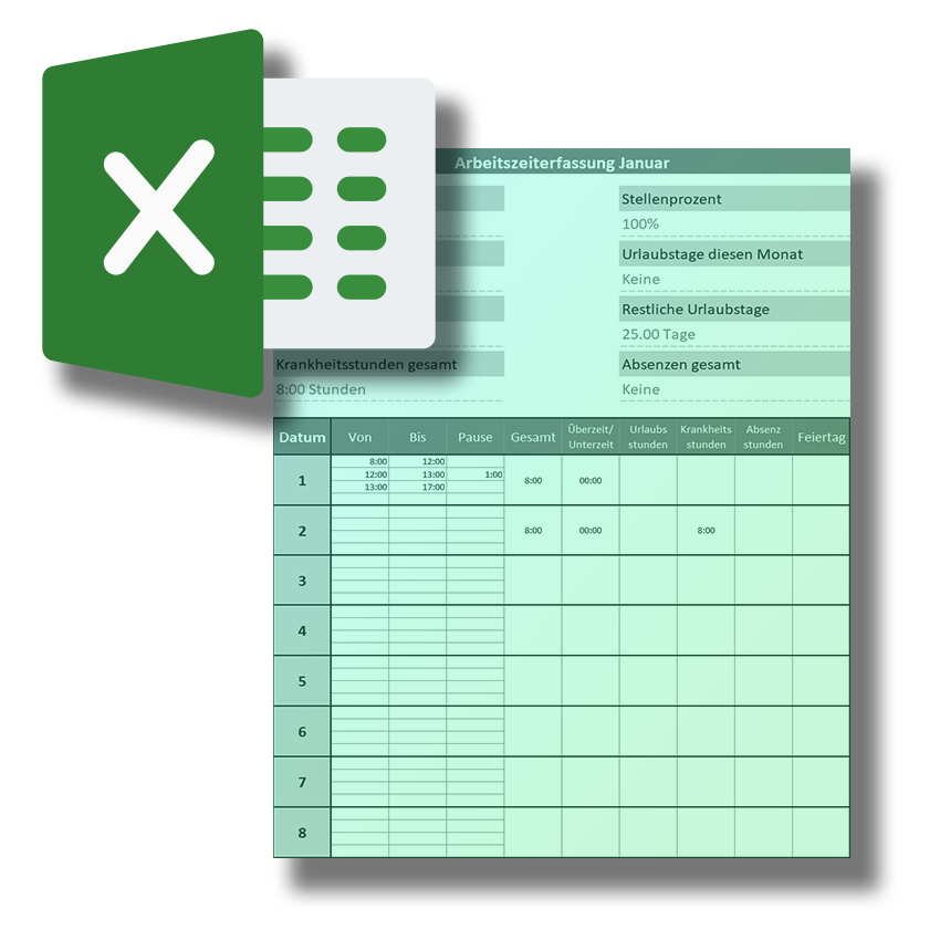 Downloadassets-Arbeitszeit-Excel